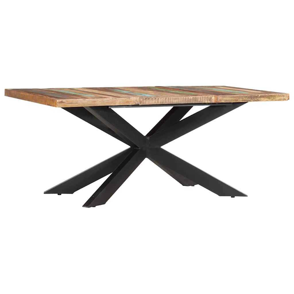 Dining Table | Varied wood colours and black legs | Reclaimed wood