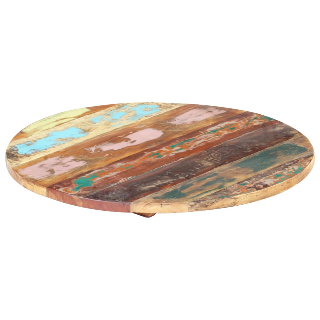 Table Top | Multicolour | Solid reclaimed wood | 40 cm diameter