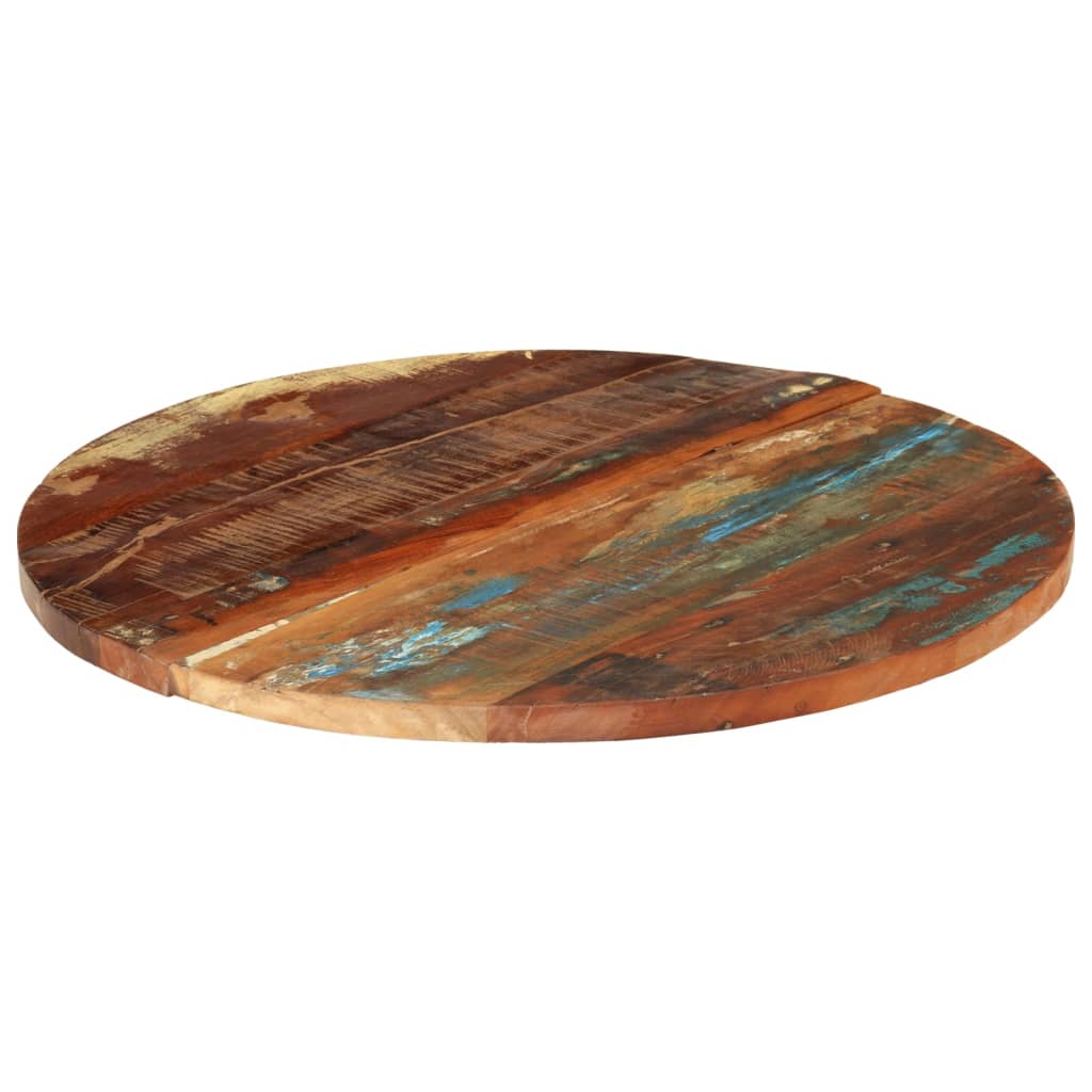 Round Table Top 70 cm 25-27 mm Solid Reclaimed Wood