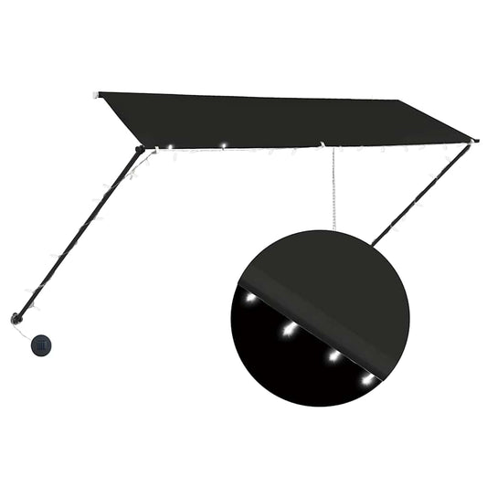 Awning | Anthracite | Steel | 300x150 cm | Adjustable Armrests | Awning