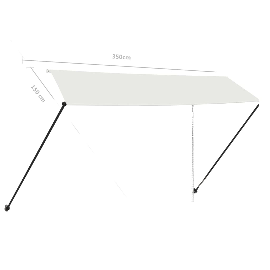 Awning | Cream | Steel frame, 100% polyester canopy with PA coating
