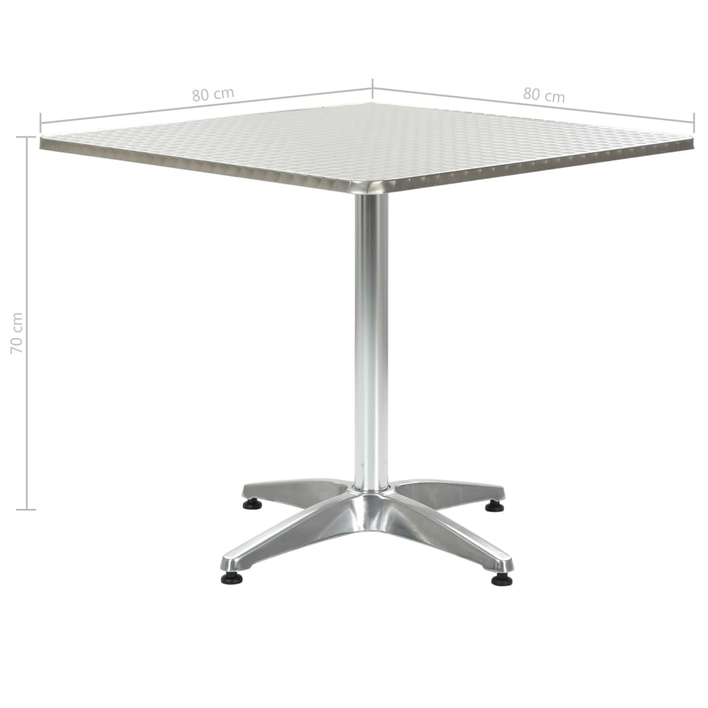 Garden Table | Silver | Aluminium, MDF board, Stainless steel | Medium