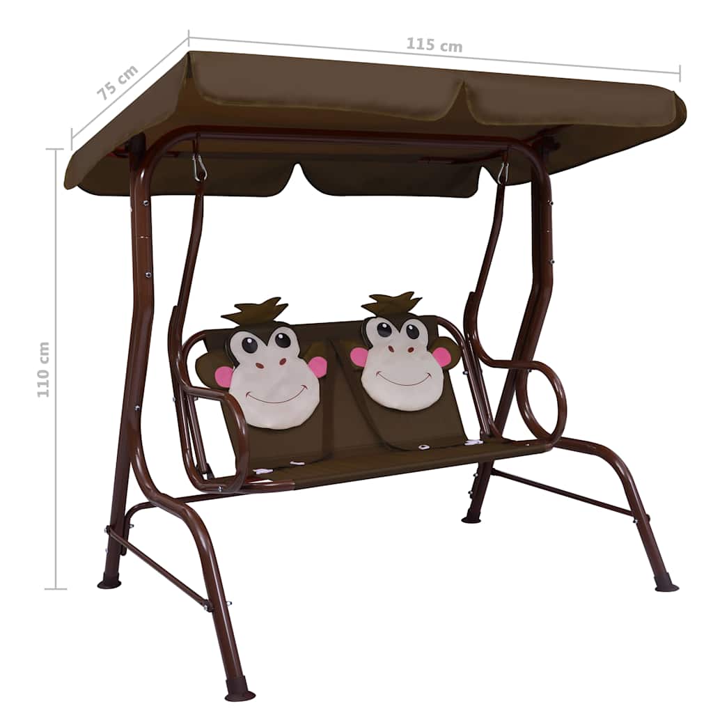Swing Bench | Brown | Steel, 210D Oxford fabric | Medium | Seats Many