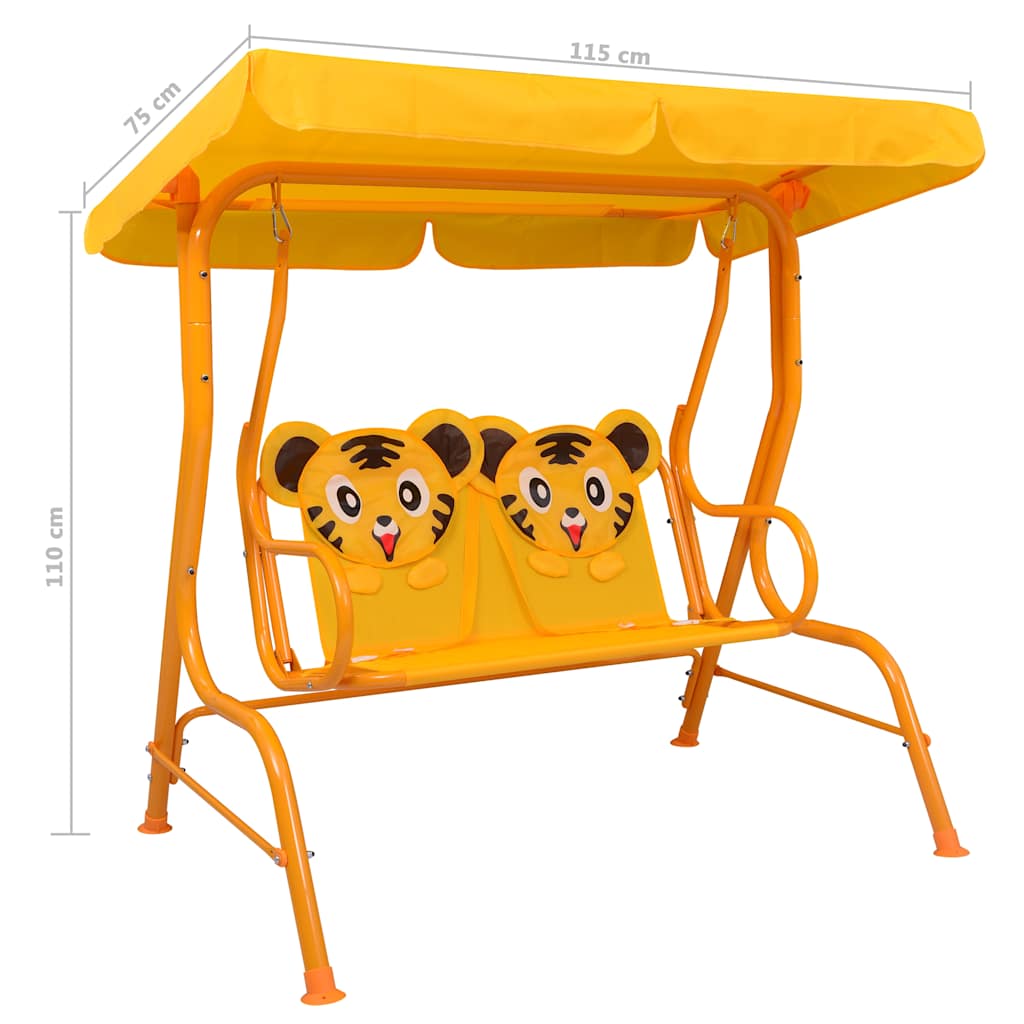 Swing Bench | Yellow | Steel frame | 115x75x110 cm | Swing Bench
