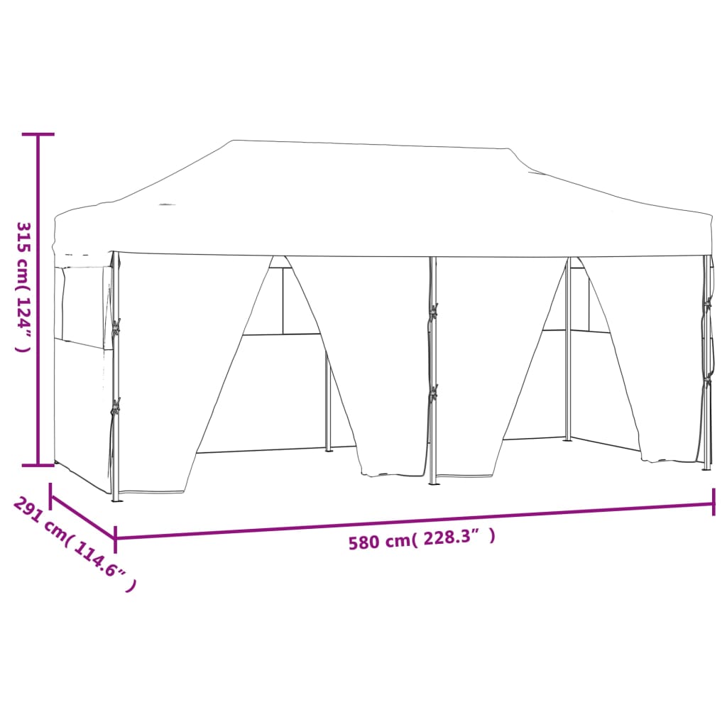 Party Tent | Steel Blue | 600D Oxford fabric with PVC coating