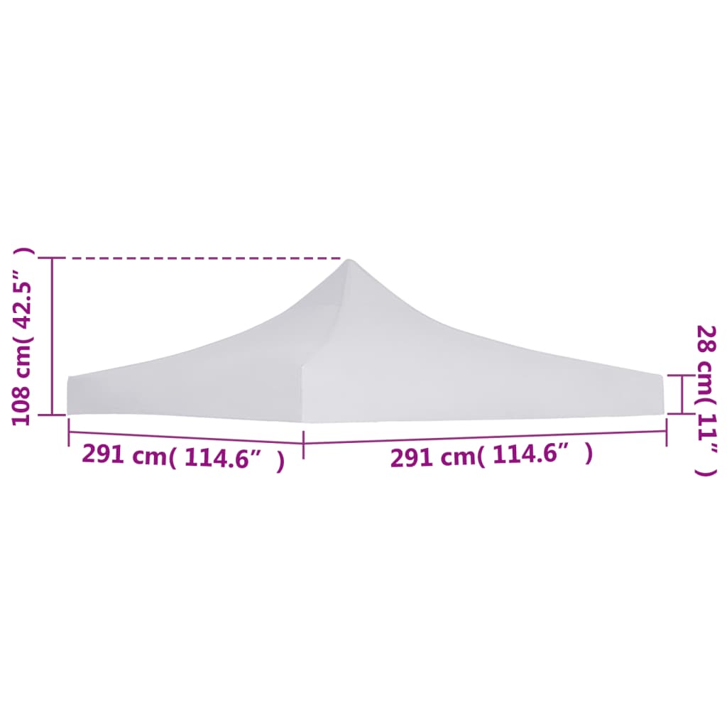 Party Tent Roof 3x3 m White