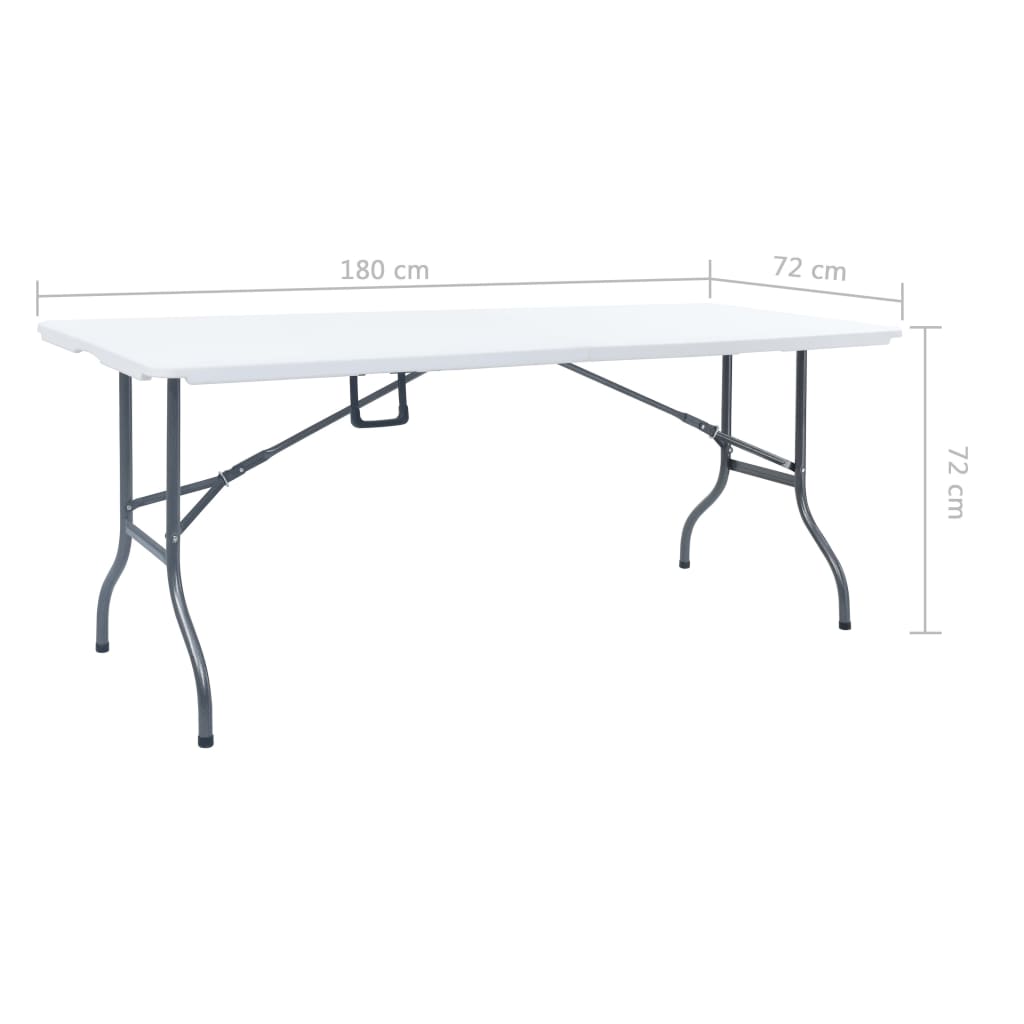 Garden Table | White and black | HDPE and Steel | 180cm x 72cm x 72cm