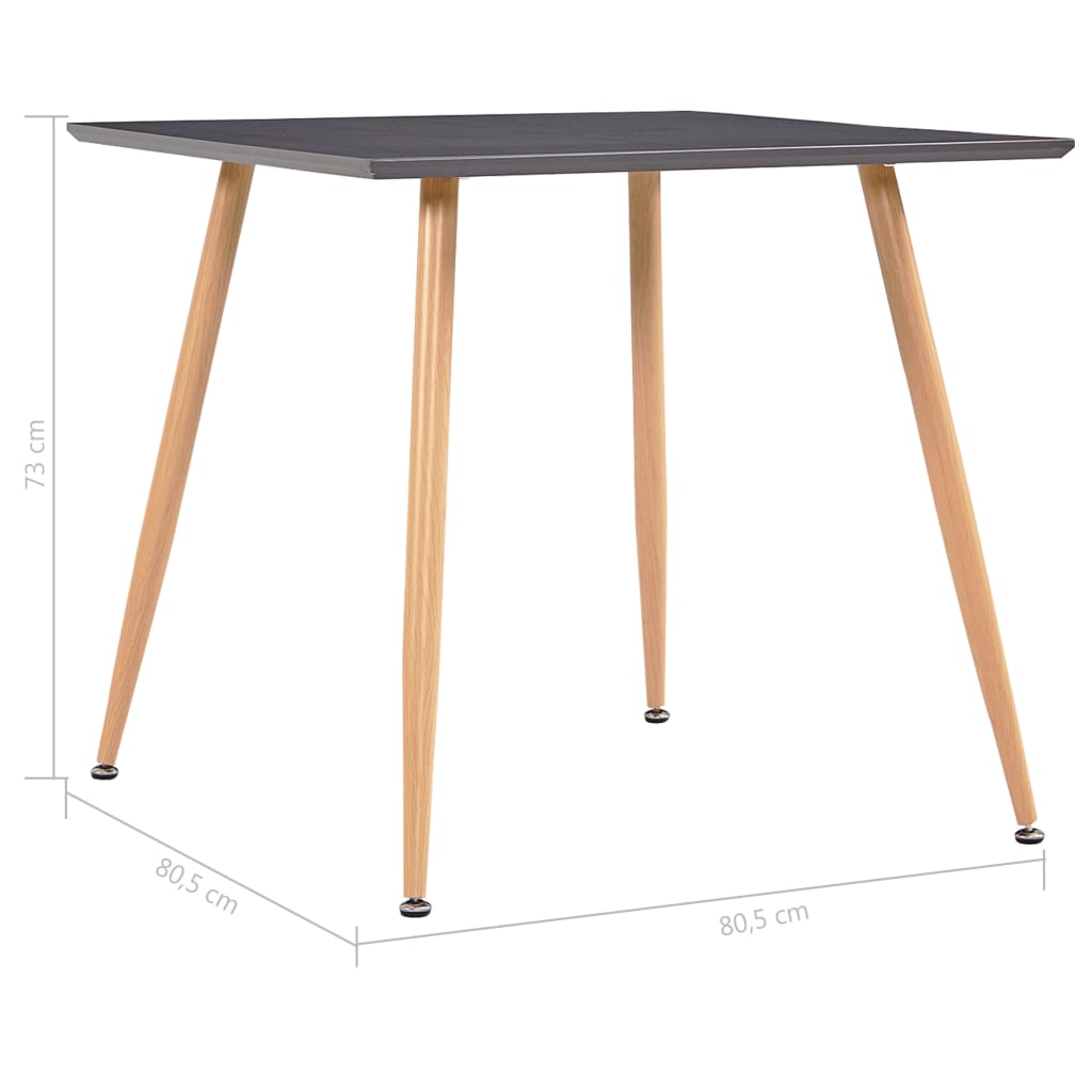 Dining Table | Grey and Oak | MDF and Steel | Medium | Durable