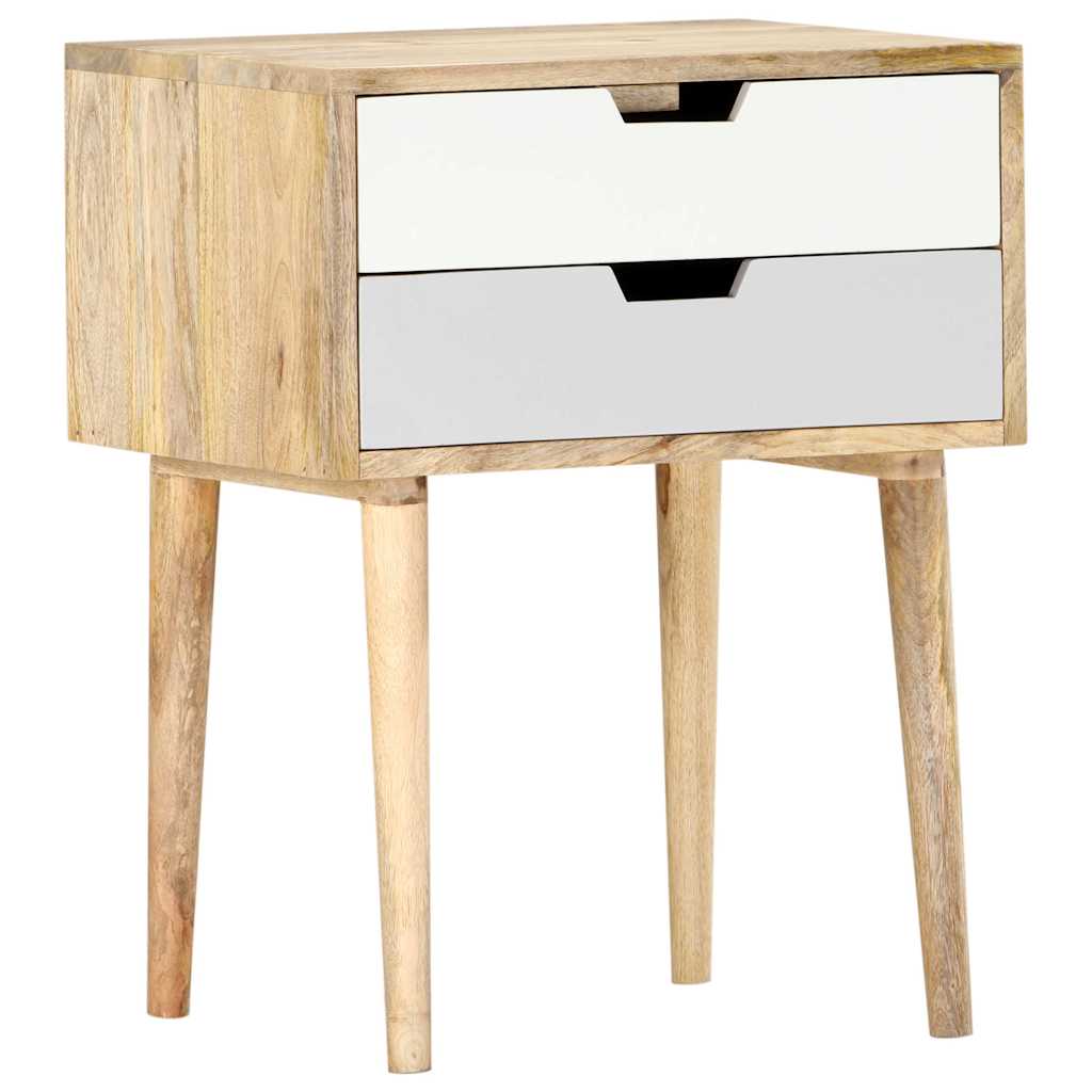 Bedside Cabinet | Brown and Multicolour | Solid Mango Wood