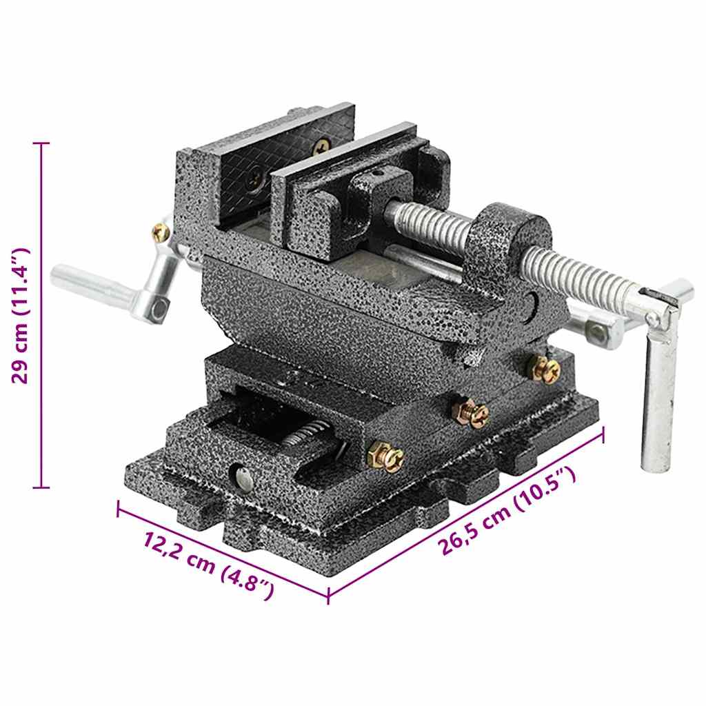 Manually Operated Cross Slide Drill Press Vice 70 mm