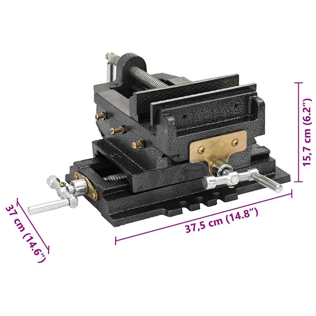 Manually Operated Cross Slide Drill Press Vice 150 mm