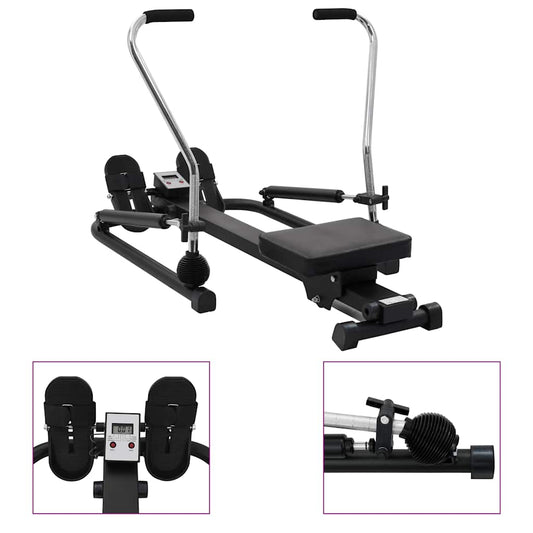 92014 vidaXL Rowing Machine 5 Level Hydraulic Resistance
