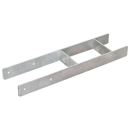 Fence Anchors 6 pcs Silver 14x6x60 cm Galvanised Steel