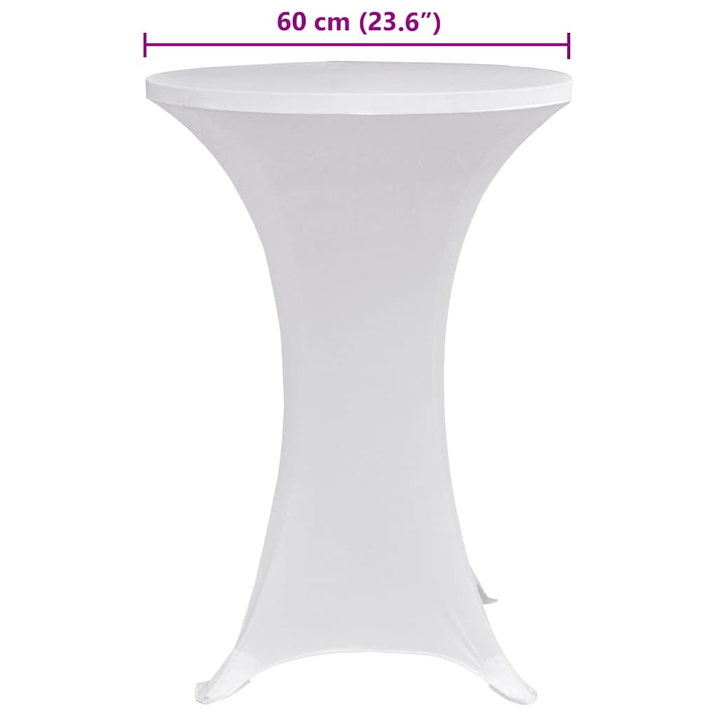 Table Cover | Set of 4 | White | Polyester: 90%, Elastane: 10%