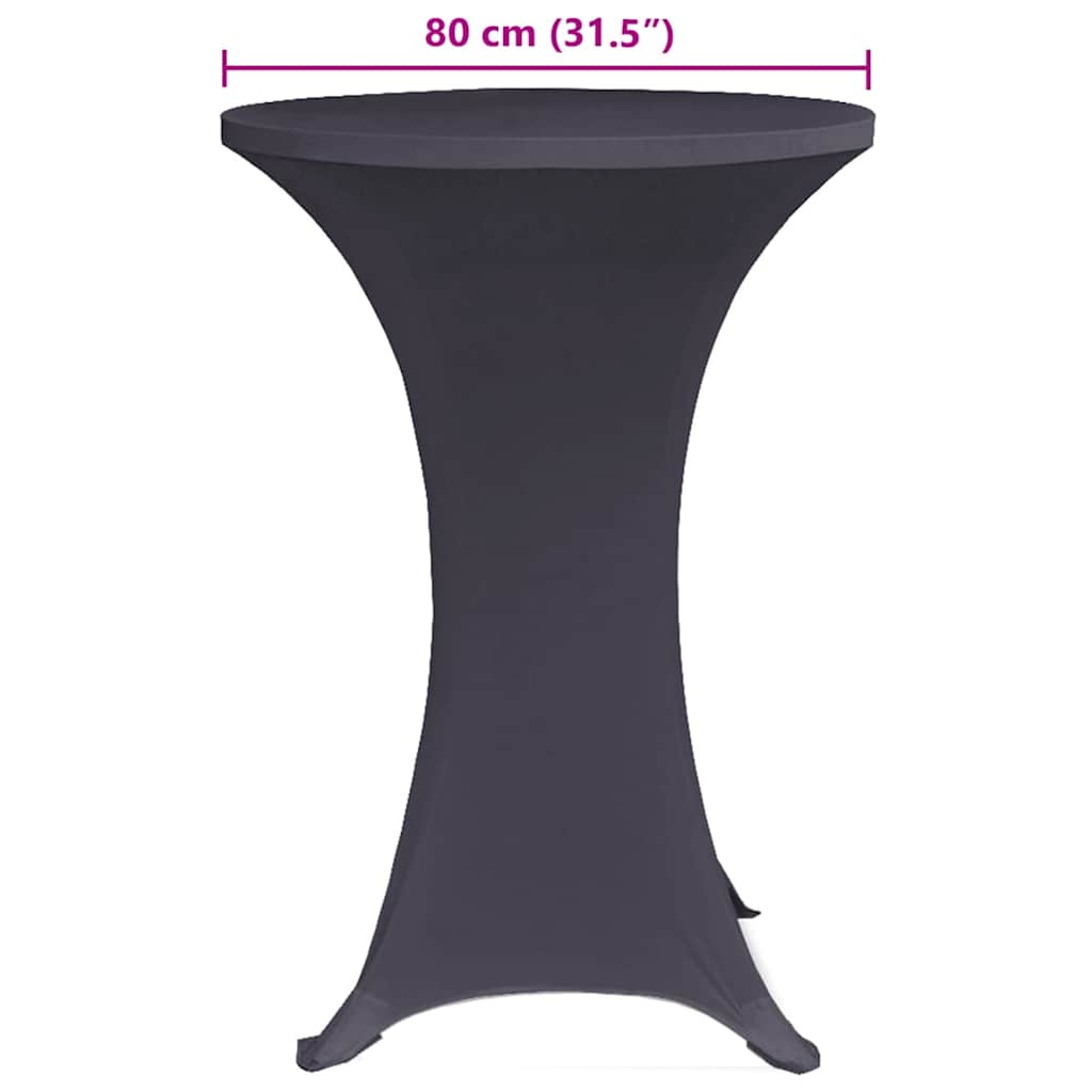 Table Cover | Set of 4 | Anthracite | Polyester: 90%, Elastane: 10%