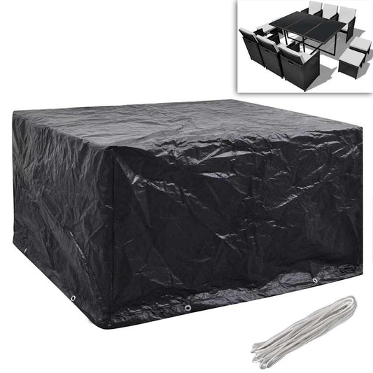 Garden Furniture Cover | Set of 2 | Black | Polyethylene