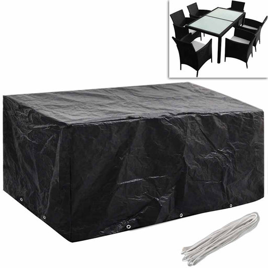 Garden Furniture Cover | Set of 2 | Black | Polyethylene | 240x140x90 cm