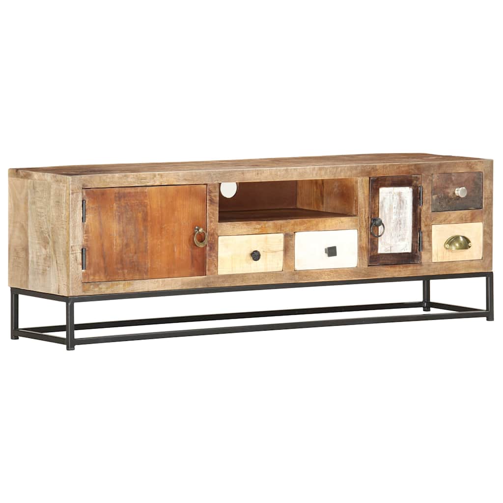 TV Cabinet | Multicolour | Solid reclaimed wood, powder-coated steel