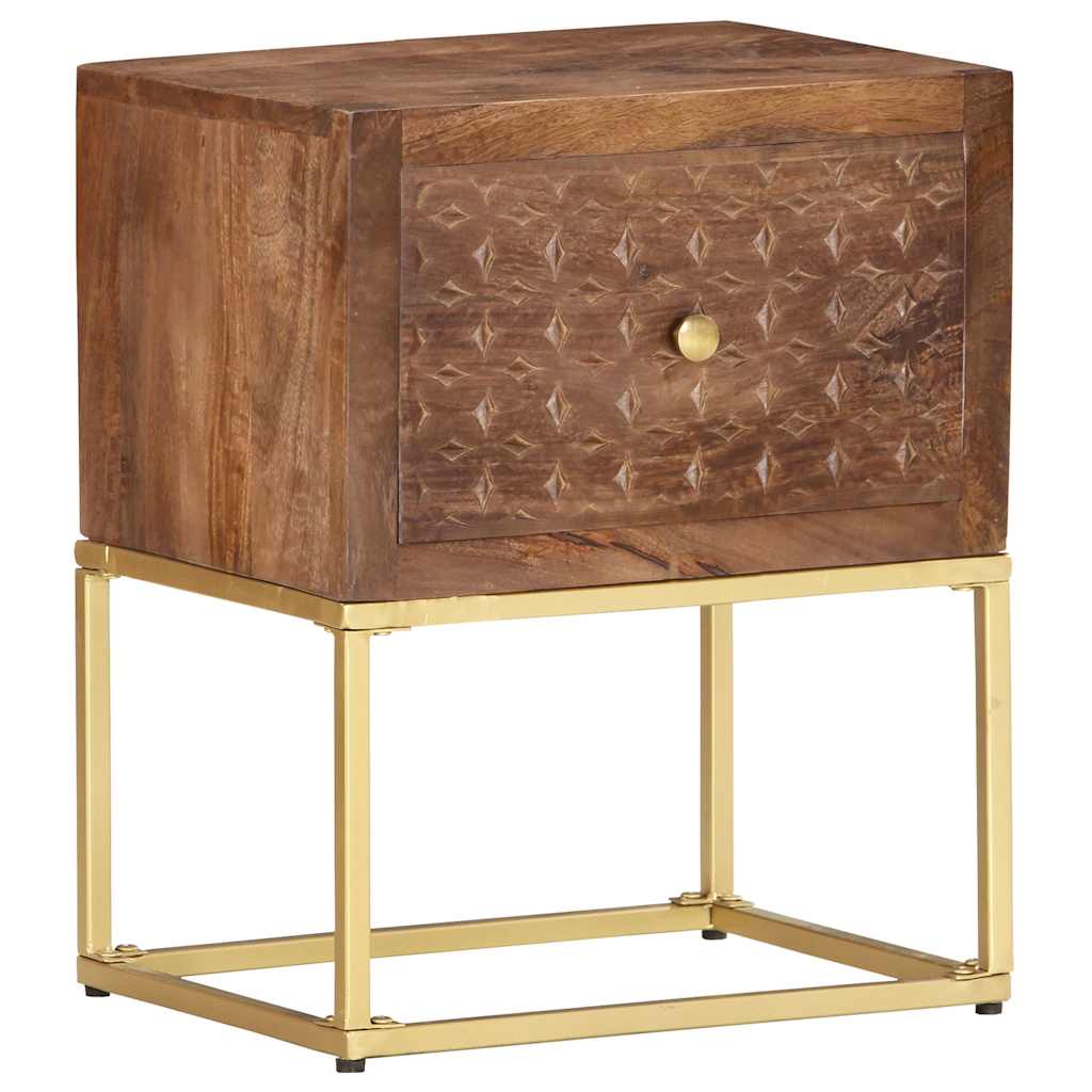 Bedside Cabinet | Brown | Solid Mango Wood | Medium | Bedside Cabinet