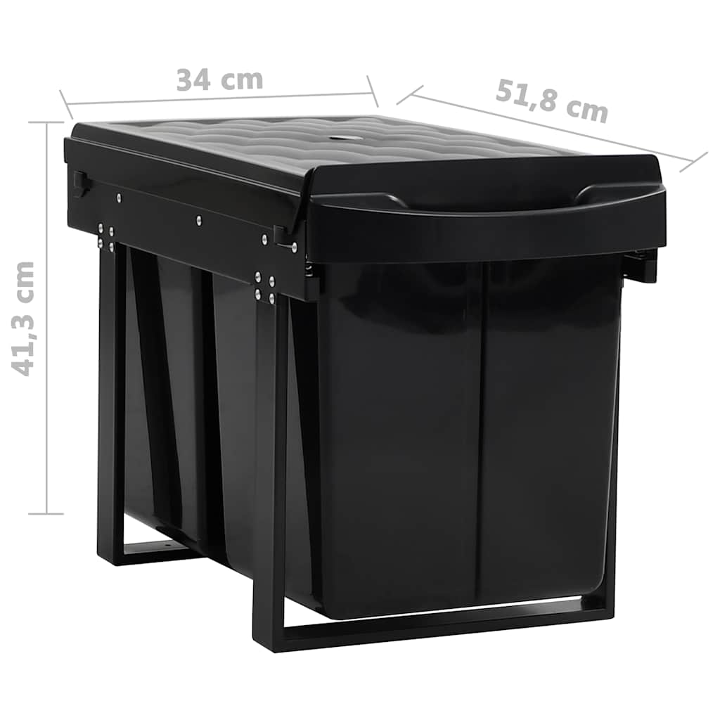 Kitchen Cupboard Pull-out Dustbin Soft-Close 48 L