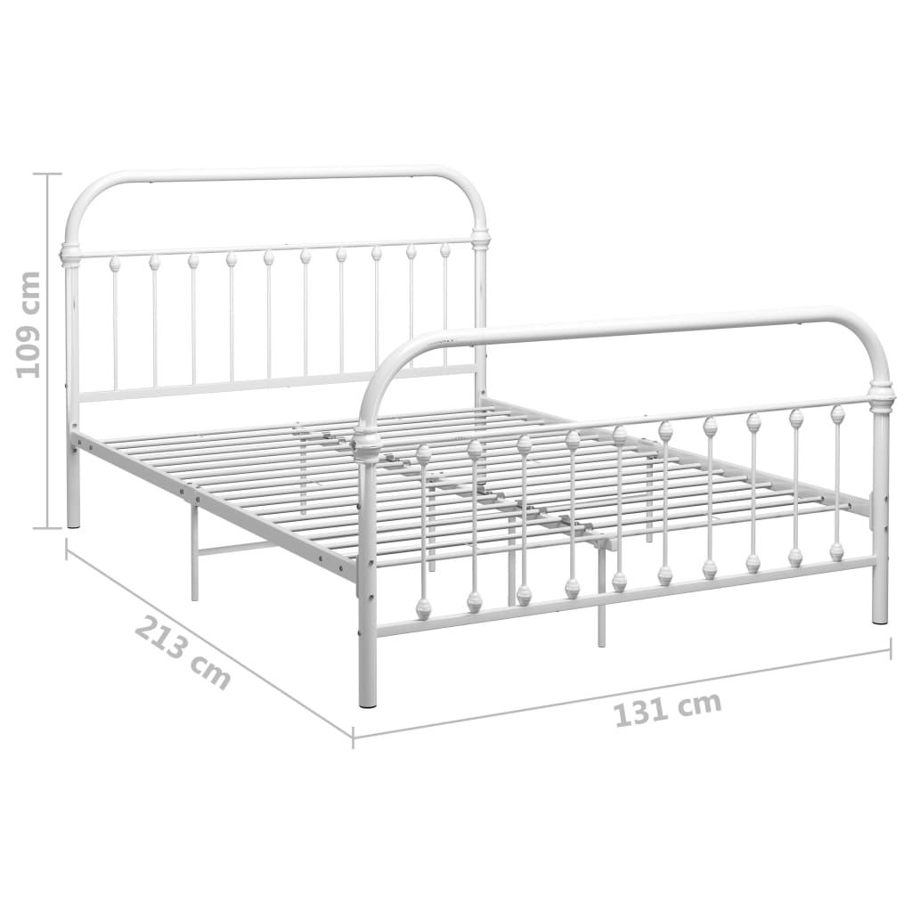 Bed Frame | White | Metal | 120x200 cm | Classic/Traditional | Bed Frame