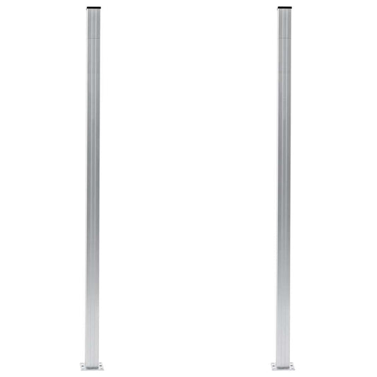 Fence Posts 2 pcs Aluminium 185 cm