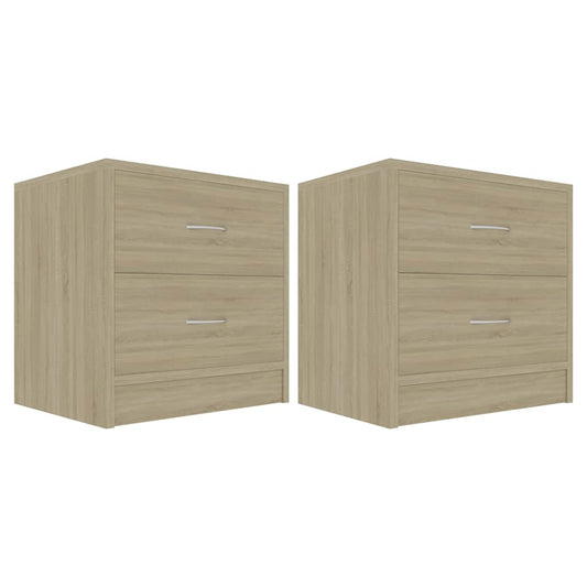 Bedside Cabinet | Set of 2 | Sonoma oak | Engineered wood | Medium