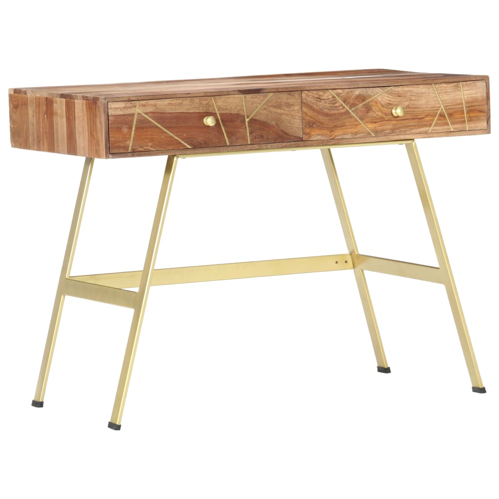 Writing Desk with Drawers 39.4"x21.7"x29.5" Solid Acacia Wood