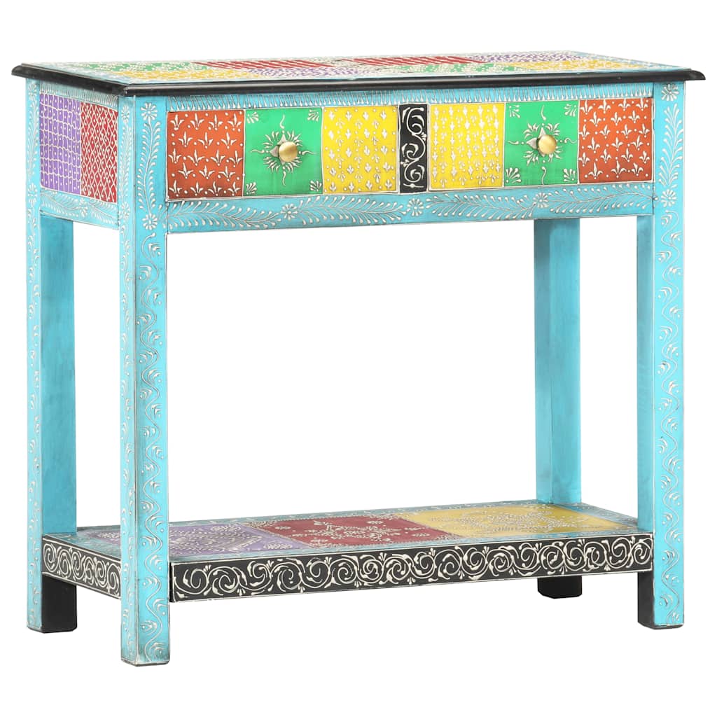 Console Table | Multicolour | Solid Mango Wood, MDF | 80 x 35 x 75 cm