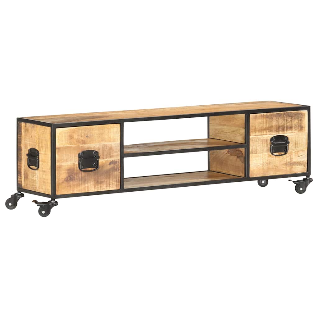 Tv Cabinet | Brown with Black Frame
