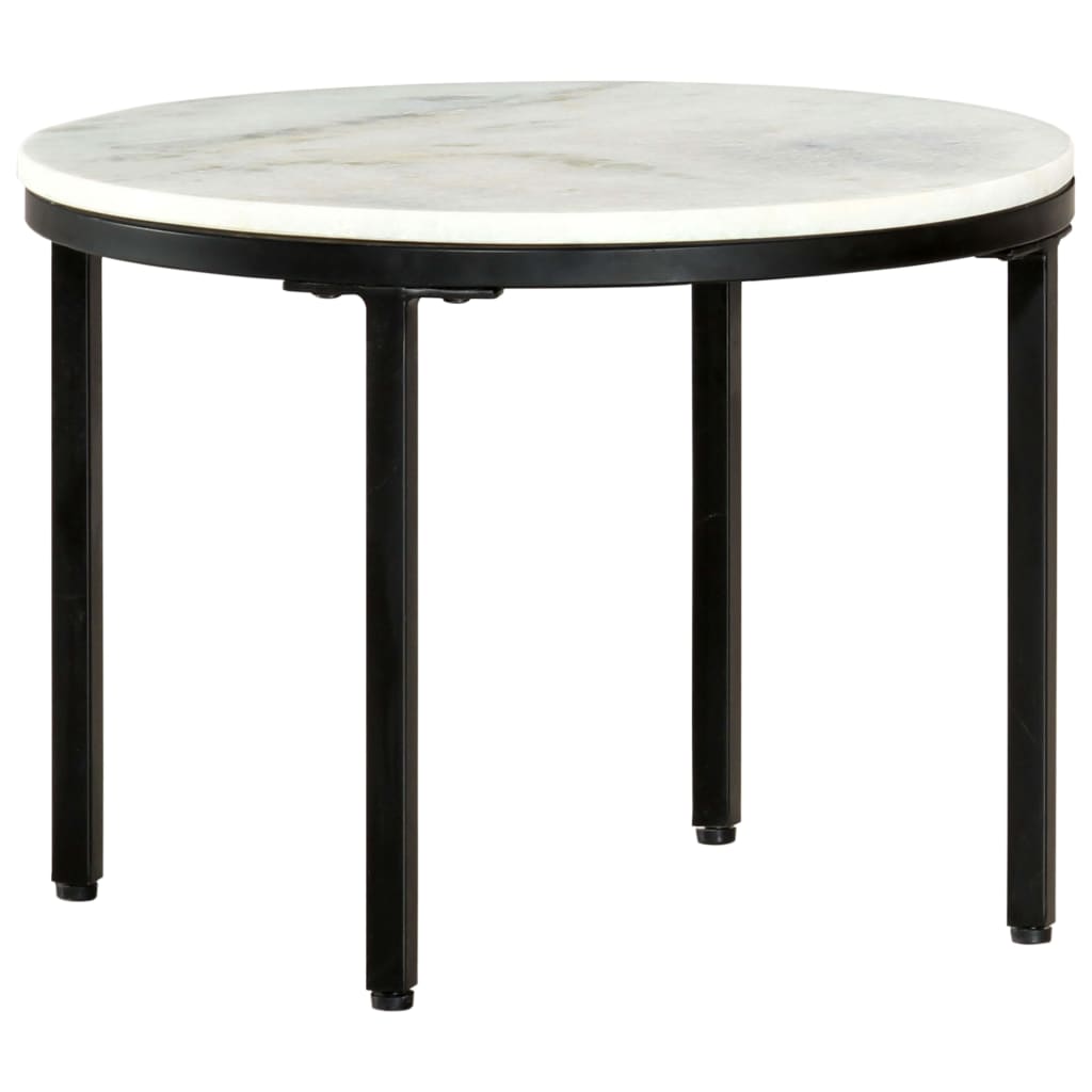 Table | White and Black | Marble, Powder-Coated Steel | Medium | Durable