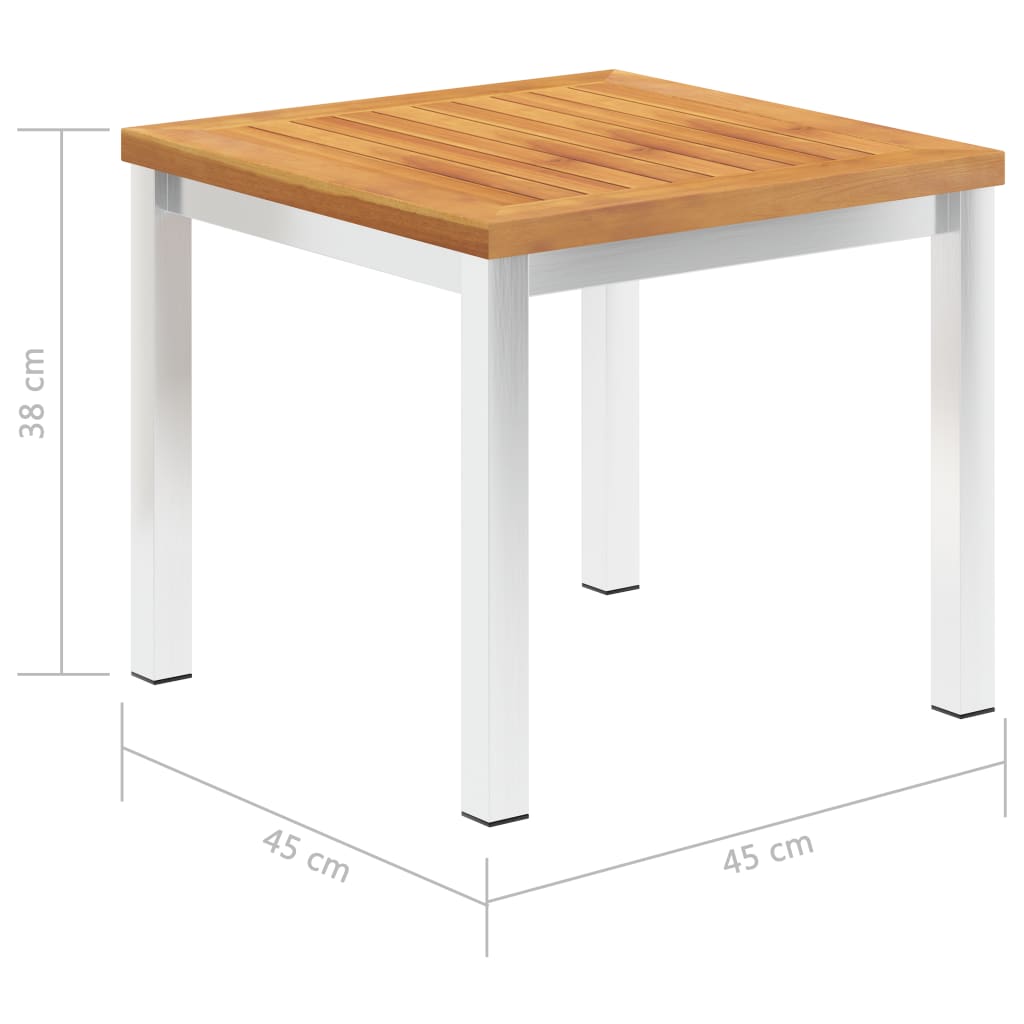 Side Table | Teak | Solid Acacia wood | Small | Square | Contemporary