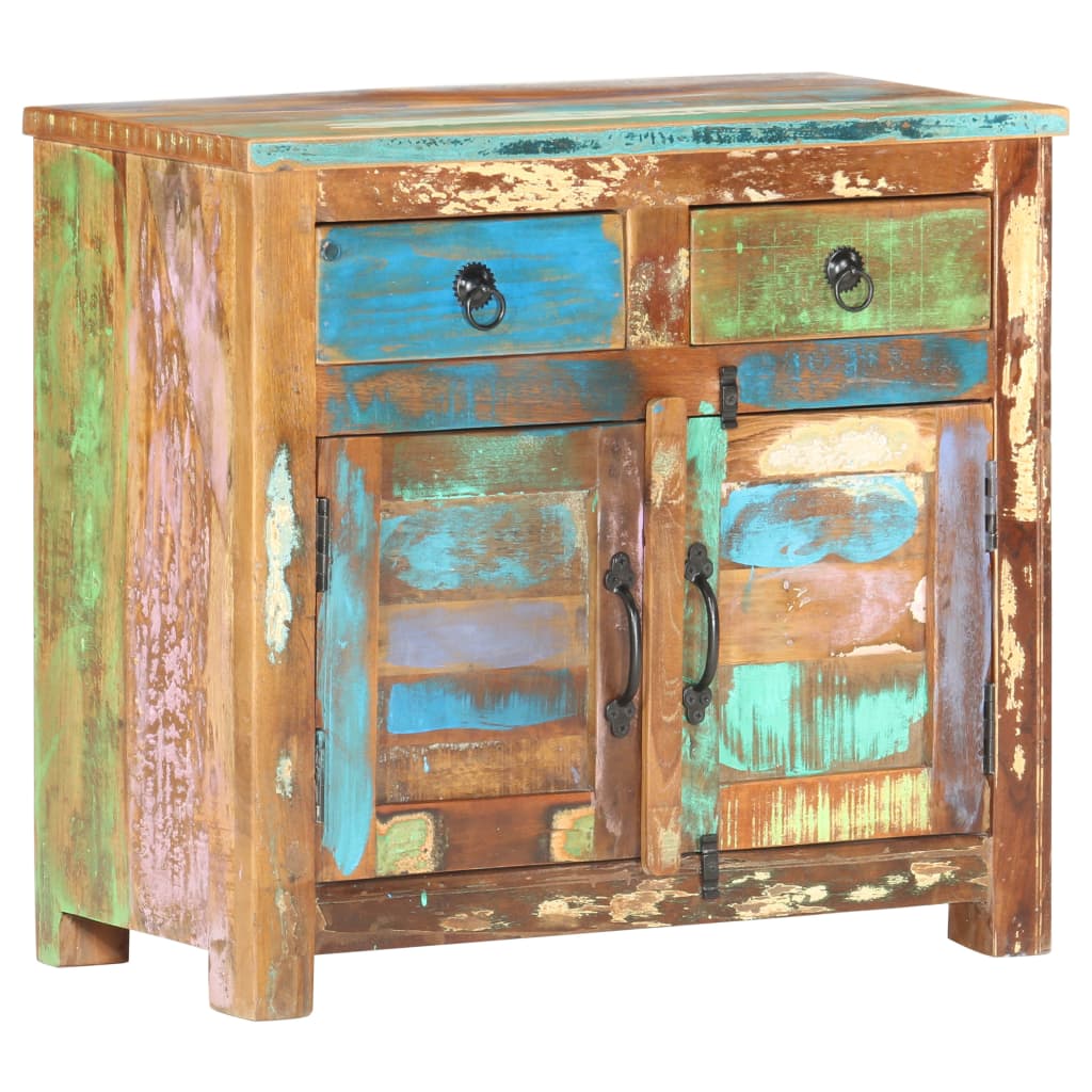 Sideboard | Multicolour | Solid Reclaimed Wood | 70 cm x 35 cm x 65 cm