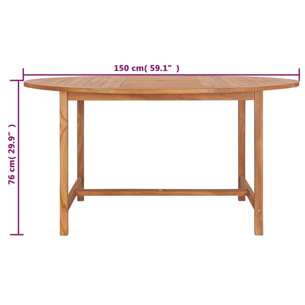 Dining Table | Natural Teak | Solid Teak Wood | Large | Heavy Duty