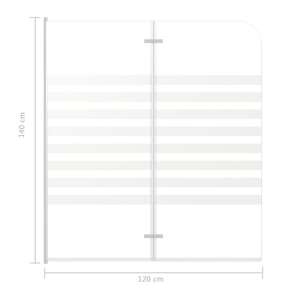 Bath Enclosure 120x140 cm Tempered Glass Stripe