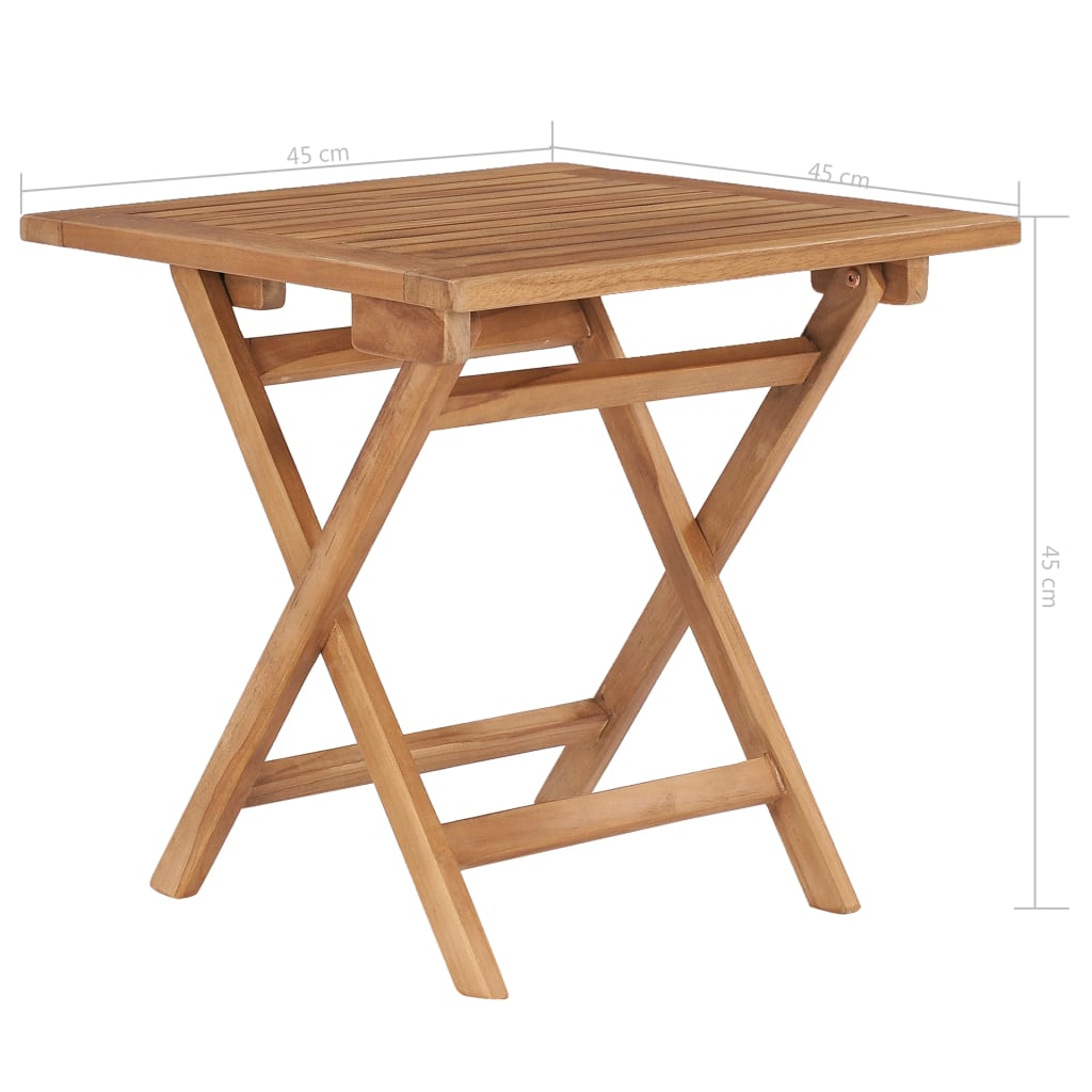 Outdoor Table | Teak | Solid Teak wood | Small | Foldable | Outdoor Table