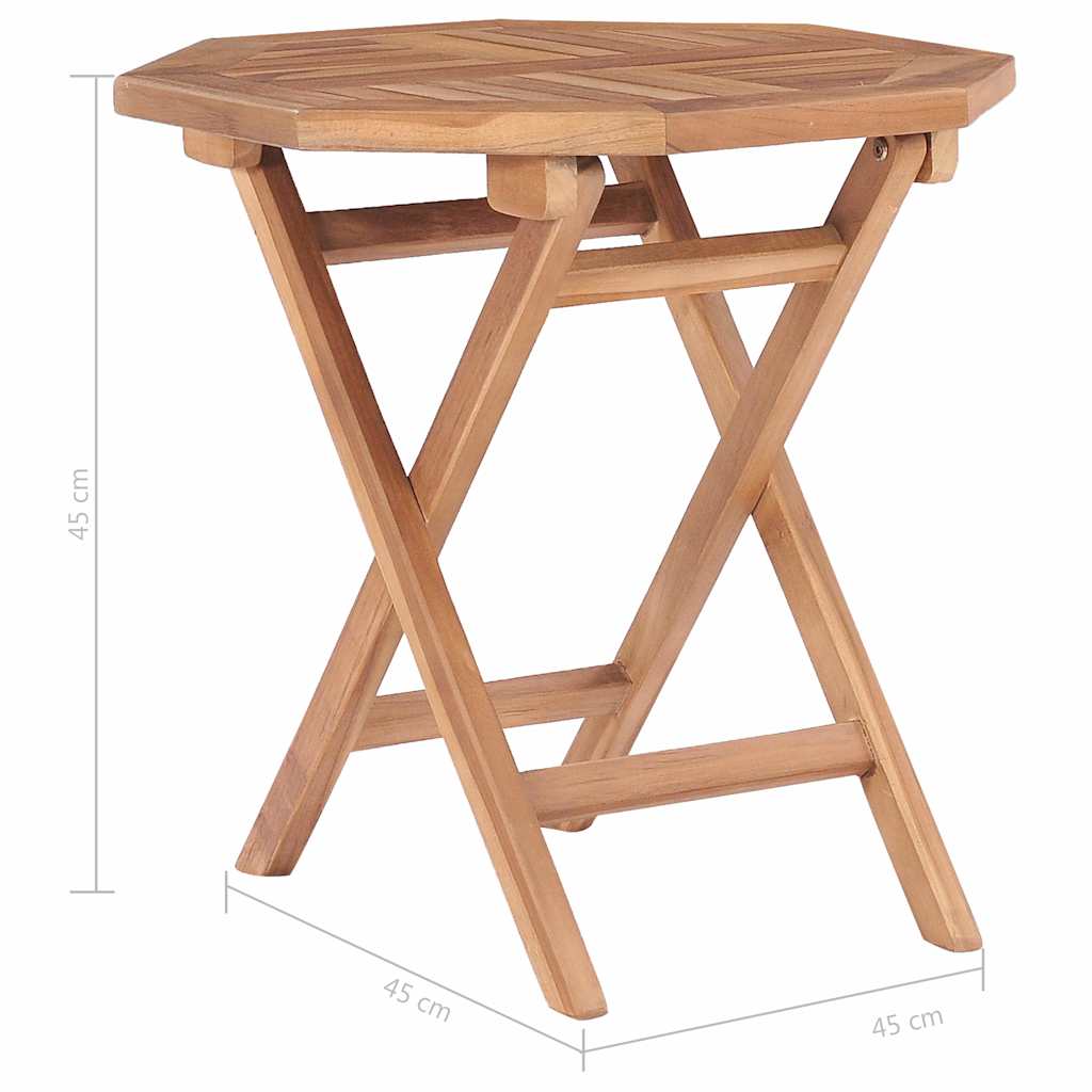 Outdoor Table | Fine sanded teak | Solid Teak wood | Small | Foldable