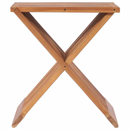 48992 vidaXL Folding Stool 40x32x45 cm Solid Teak Wood