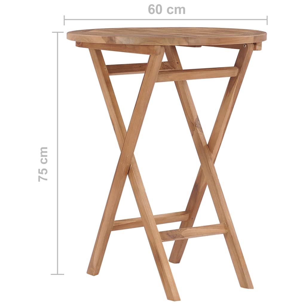 Garden Table | Teak | Teak Hard Wood | 60 cm diameter | Foldable