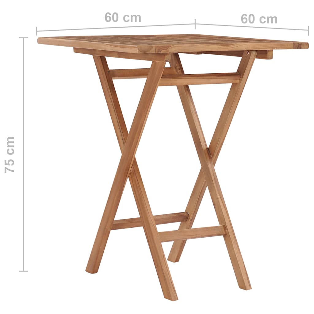 Garden Table | Natural Teak Brown | Fine sanded teak wood | Small