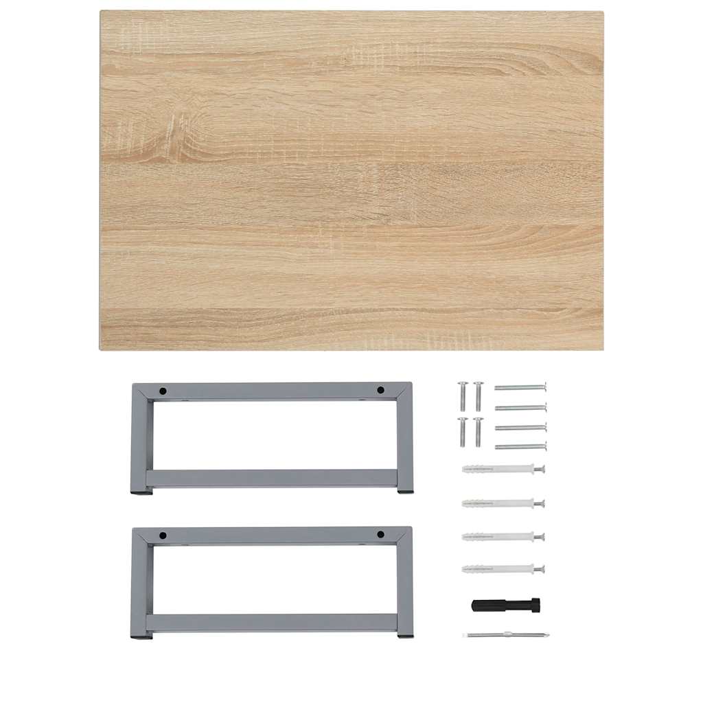 Bathroom Furniture Set | Oak and White | Sturdy wood and ceramic
