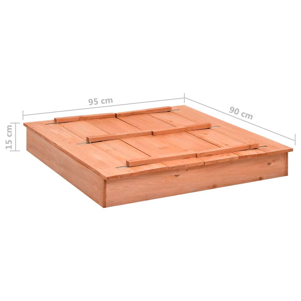 Sandbox | Natural wood | Fir wood | Medium | Foldable | Sandbox