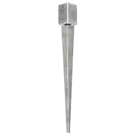 Ground Spikes 12 pcs Silver 9x9x90 cm Galvanised Steel
