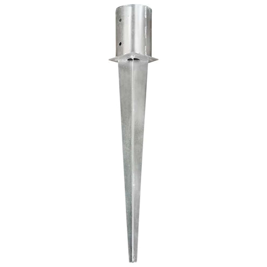 Ground Spikes 6 pcs Silver 10x76 cm Galvanised Steel