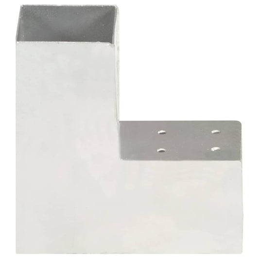 Post Connector L Shape Galvanised Metal 81x81 mm