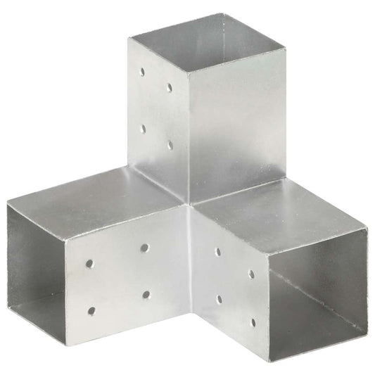 Post Connectors 4 pcs Y Shape Galvanised Metal 81x81 mm
