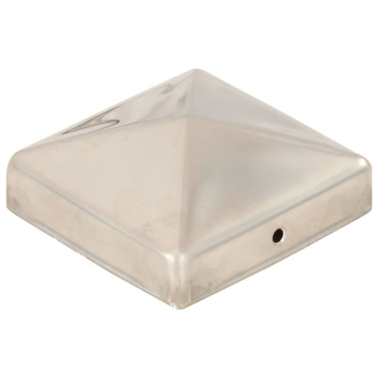 Pyramid Fence Post Caps 6 pcs Stainless Steel 81x81 mm