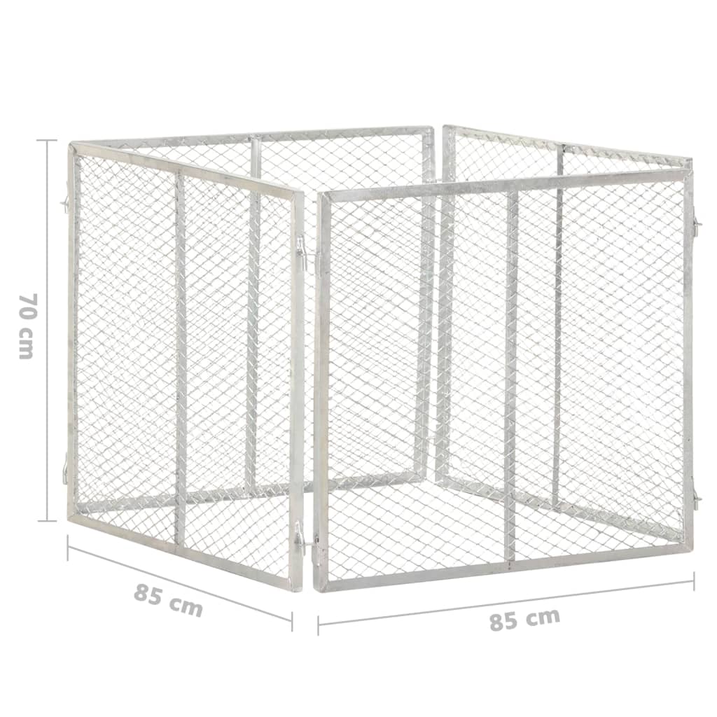 Garden Composter 85x85x70 cm Galvanised Iron