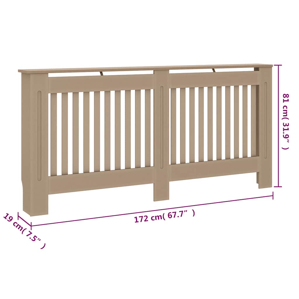 Radiator Cover 172x19x81 cm Engineered Wood