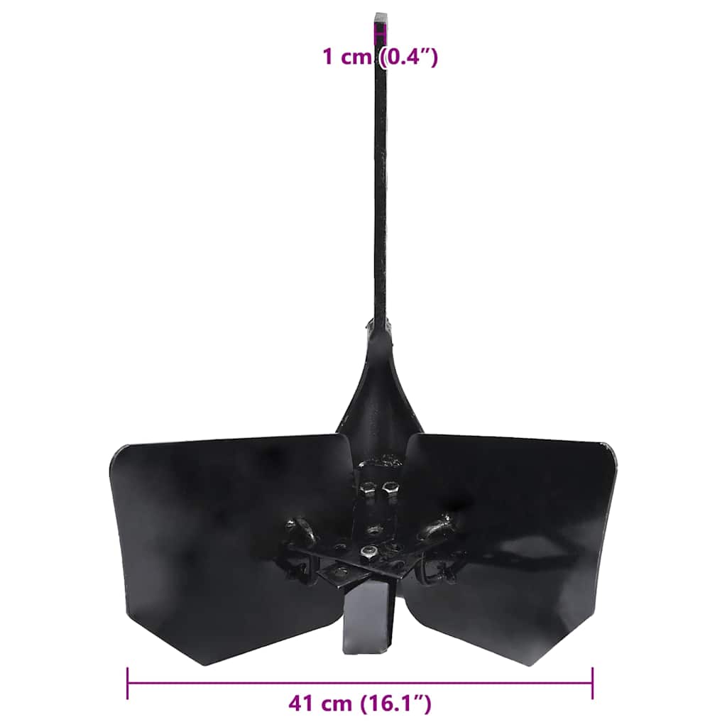 Tiller Plough Attachment | Black | Metal | Medium